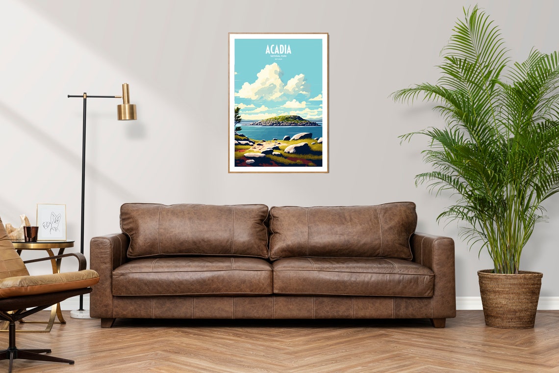 Acadia National Park Travel Print National Park Travel Art Acadia Travel Print Usa National Park Acadia Sea Travel Poster - Image 2