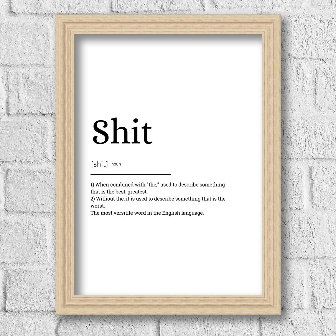 Funny Swear Word Dictionary Definition Quote Minimalist Poster - Image 4