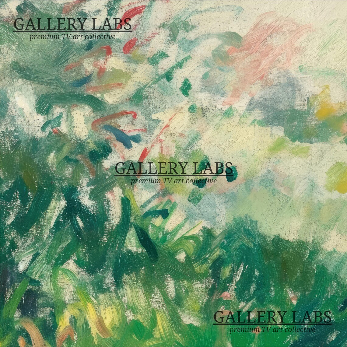 Abstract Spring Wildflower Painting Impressionist Green Botanical Wall Art Poster - Image 4