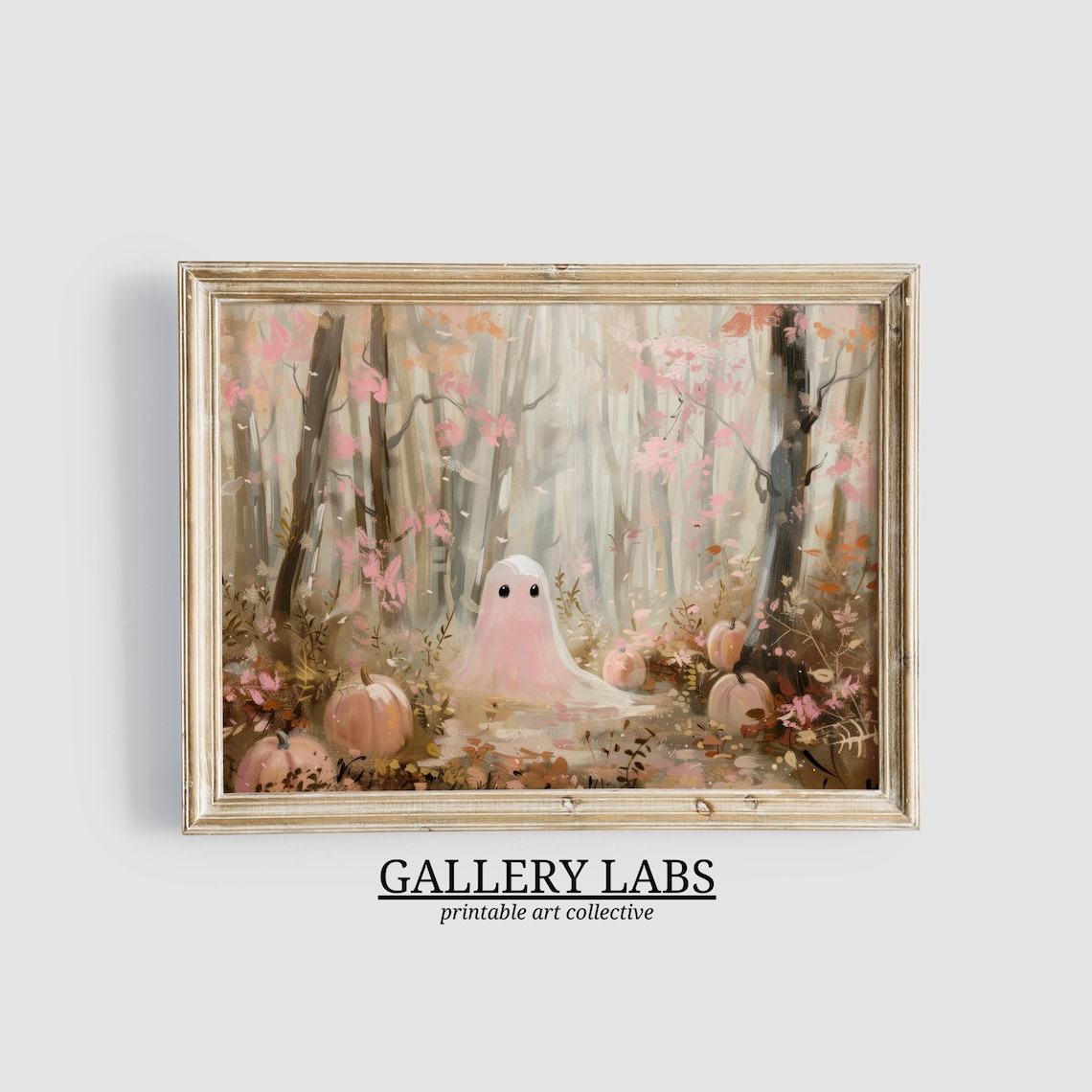 Cute Ghost Painting Halloween Print, Preppy Decor