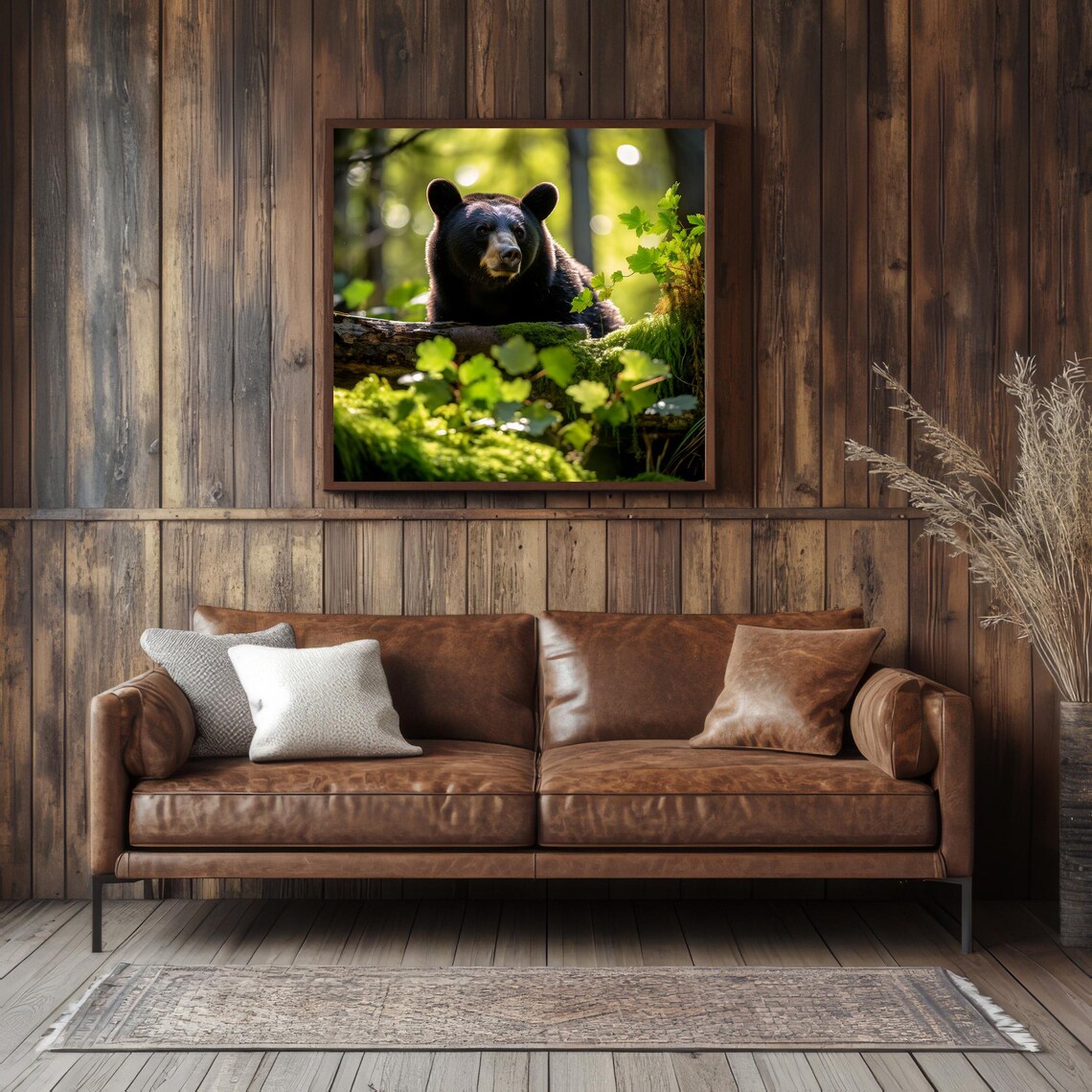 Black Bear Poster, Forest Mountain Nature Decor - Image 2