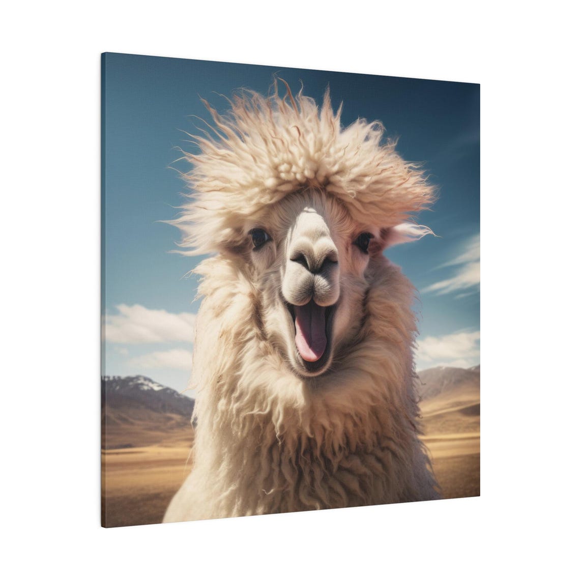 Alpaca Funny Animal Mountain Nature Poster Print - Image 4