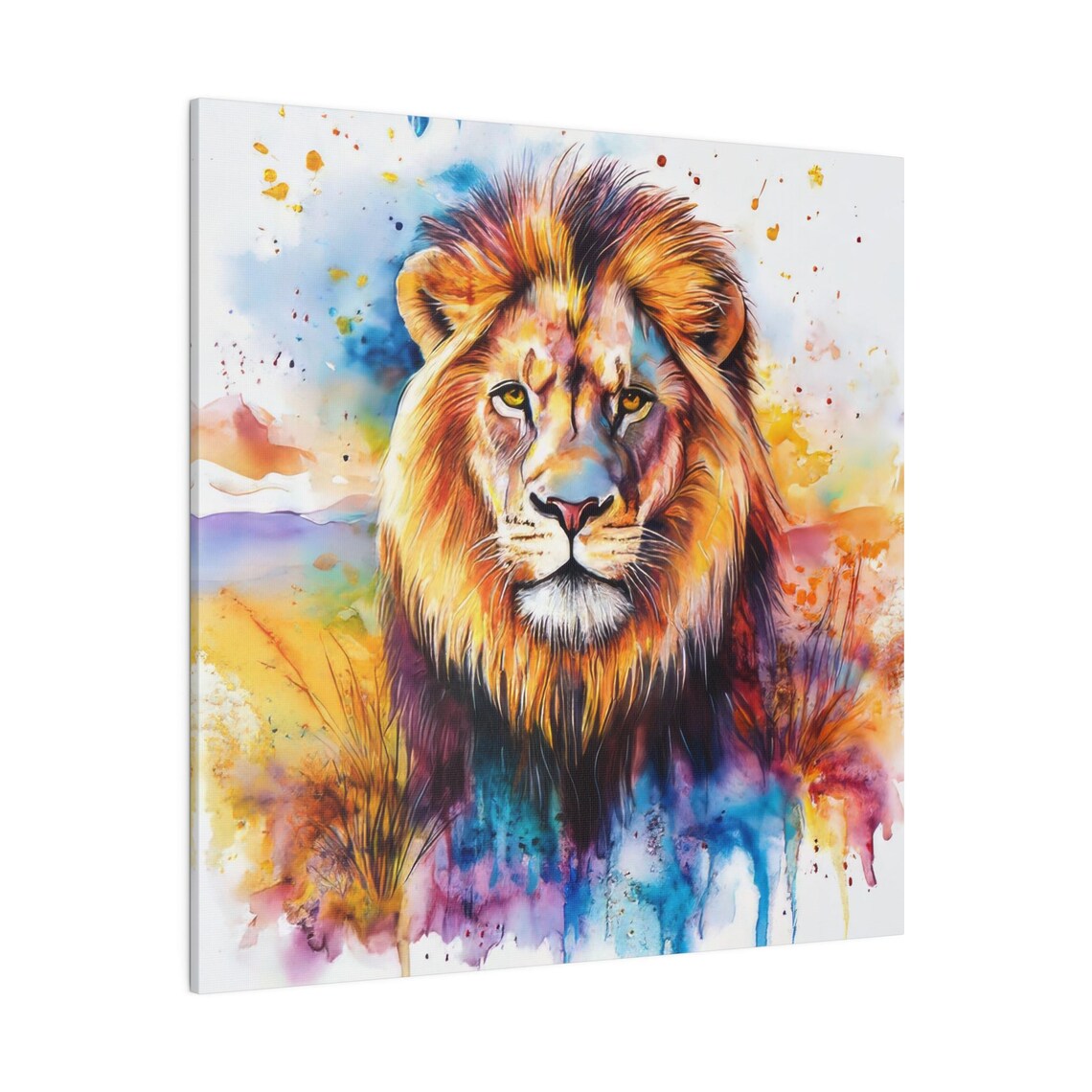 Lion Watercolor, Safari Nursery Wall Art