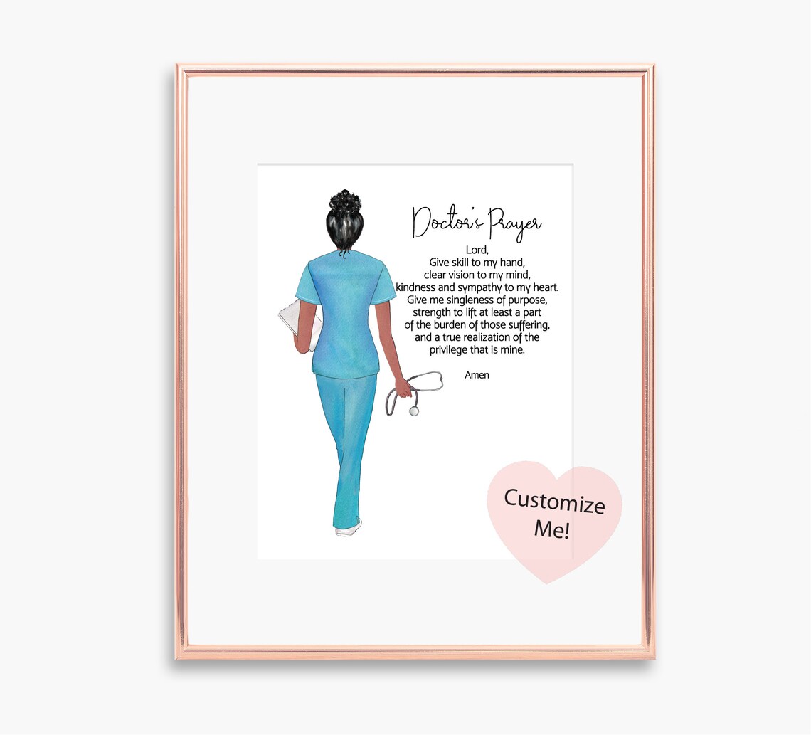 Doctors Prayer, Doctor Gift Graduation Art Print