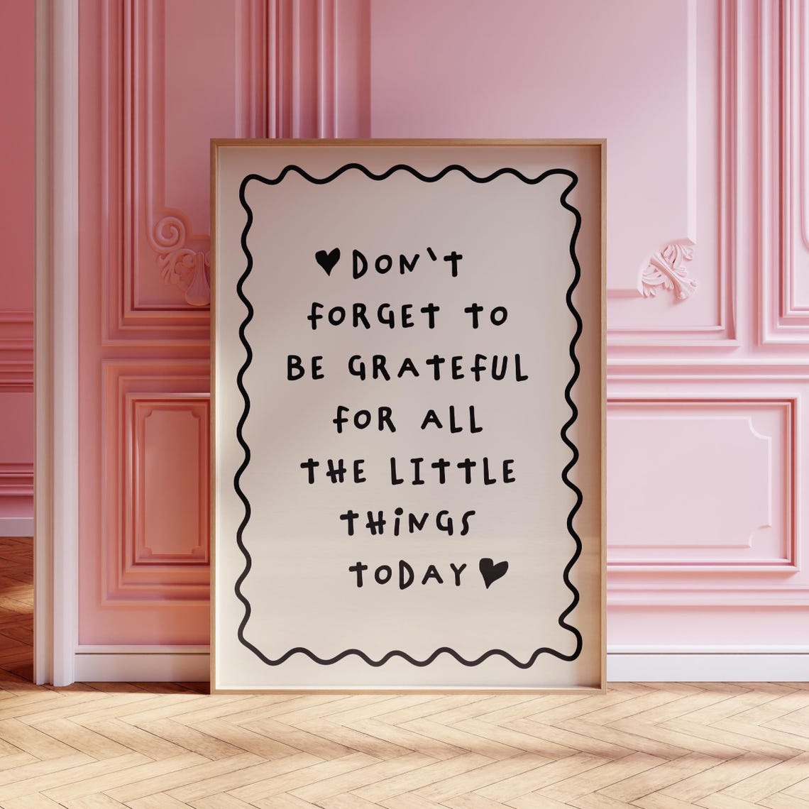 Gratitude Quote Poster Gentle Reminder Mindfulness Wall Art