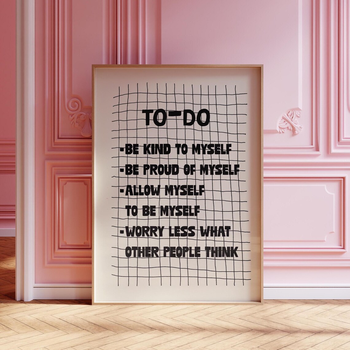 Selflove Affirmation Poster Mental Health Decor Gentle Reminder Print