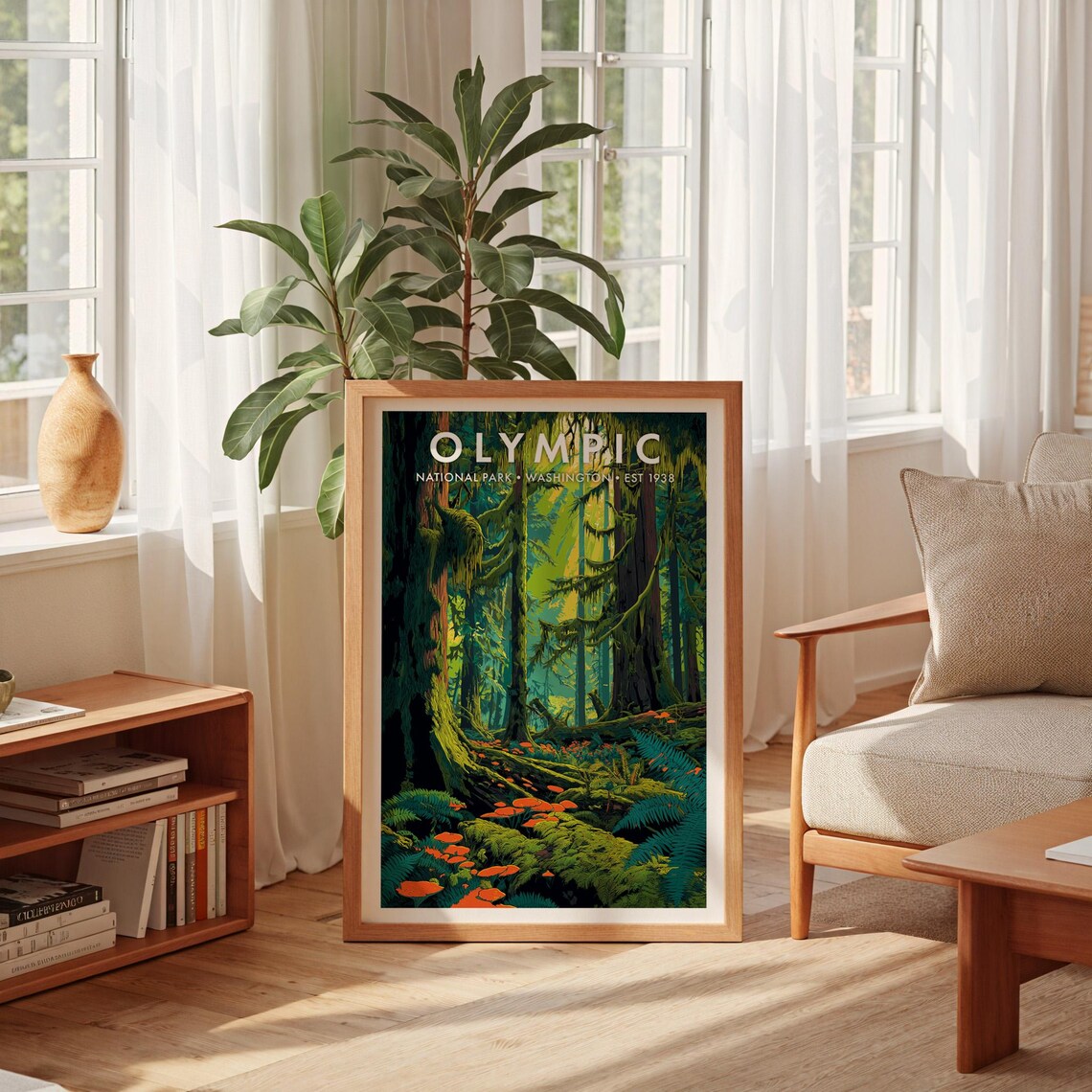 Olympic National Park Retro Travel Poster - Image 5