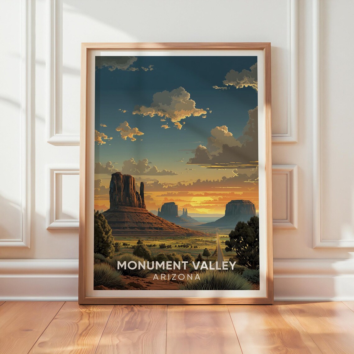 Monument Valley Vintage Arizona Travel Poster