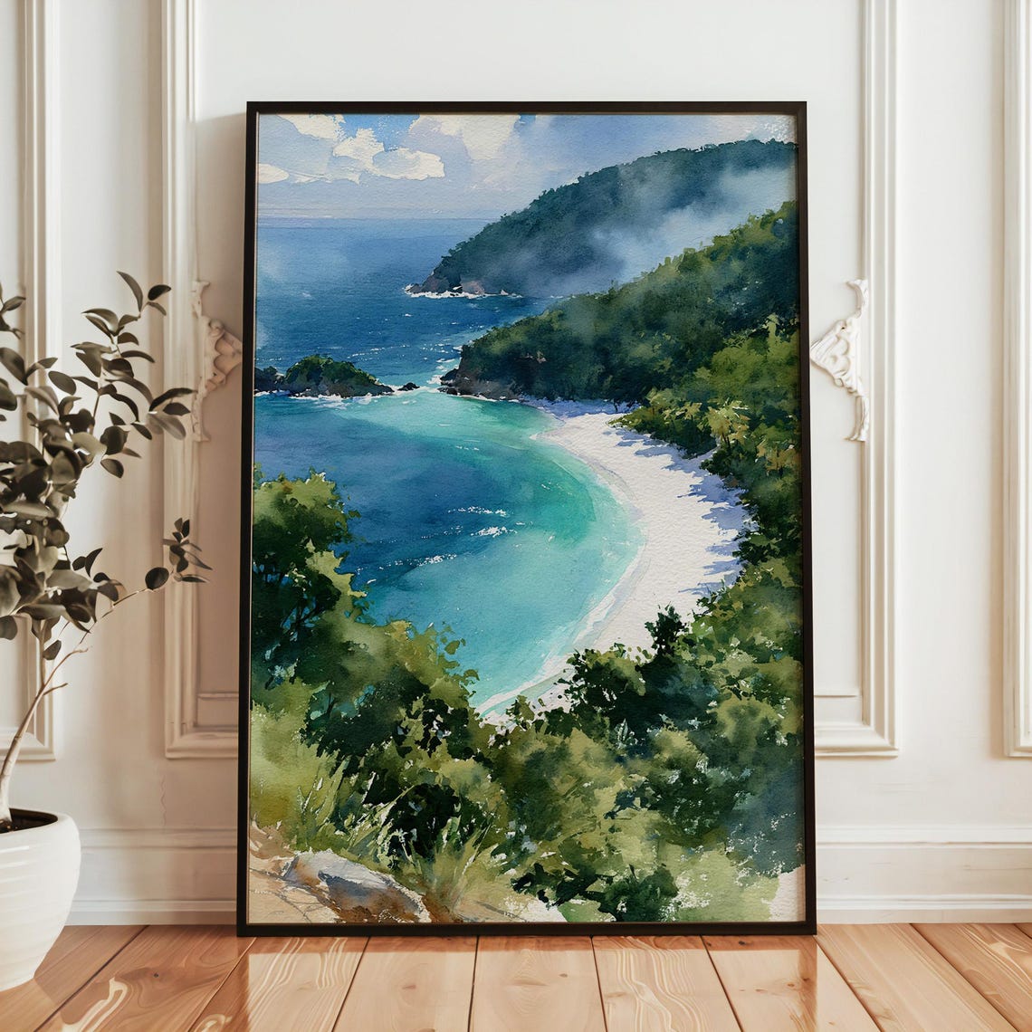 Virgin Islands National Park Tropical Turquoise Beach Cove Poster