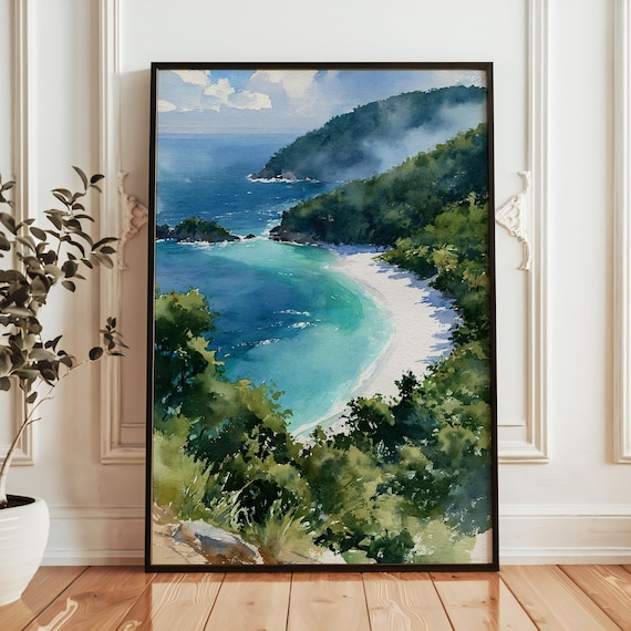 Virgin Islands National Park Tropical Turquoise Beach Cove Poster