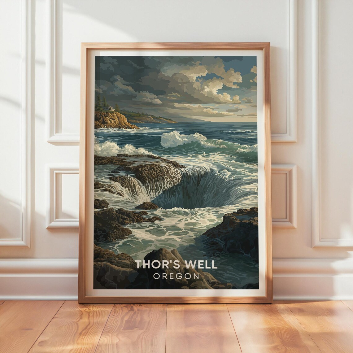 Thors Well Oregon Vintage Travel Poster