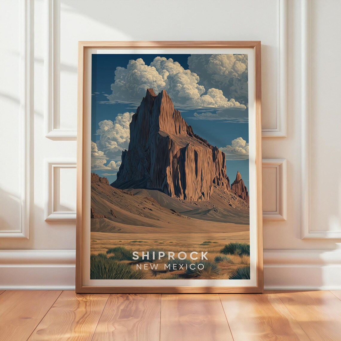 Shiprock New Mexico Vintage Travel Poster