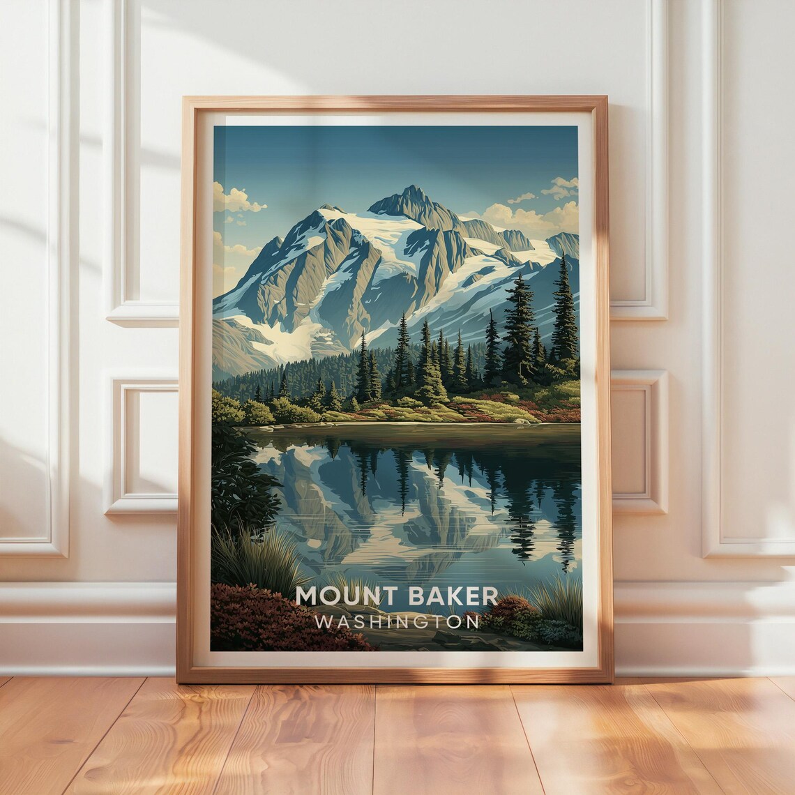 Mount Baker Vintage Washington Travel Poster