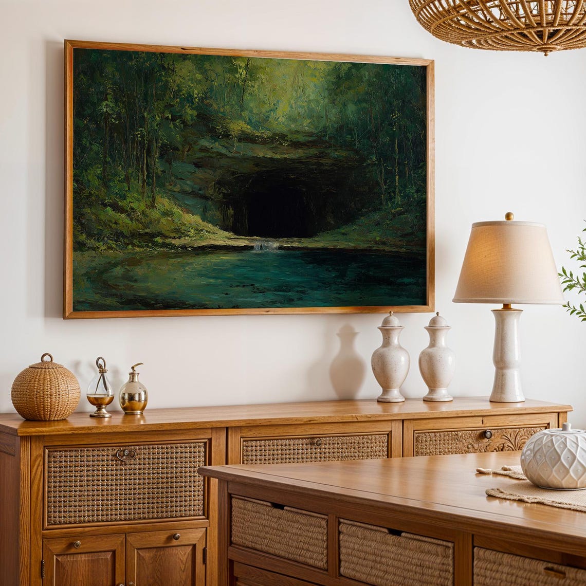Mammoth Cave National Park Cave Entrance Oil Painting Poster