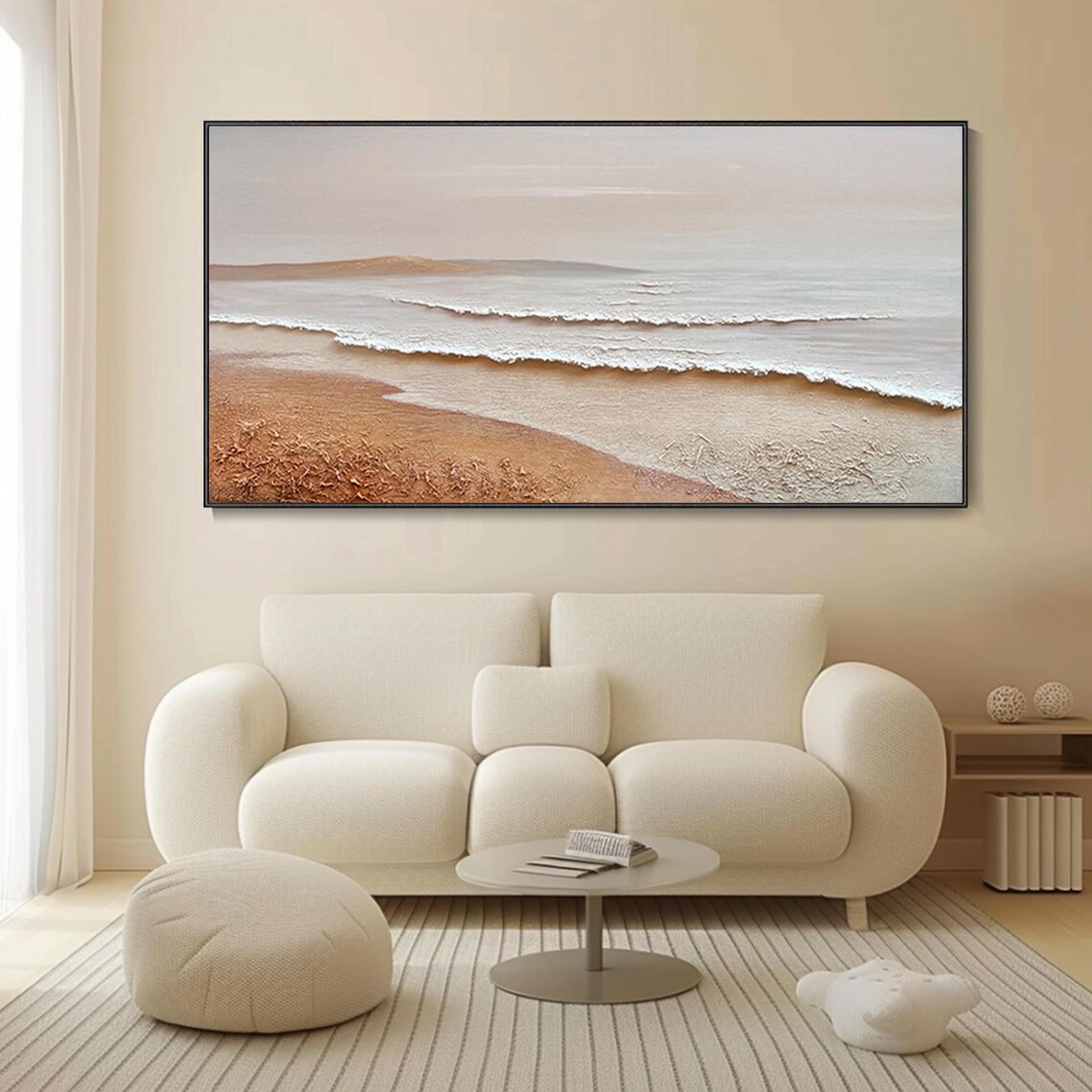 Abstract Wave, Modern Neutral Texture Art Print - Image 4