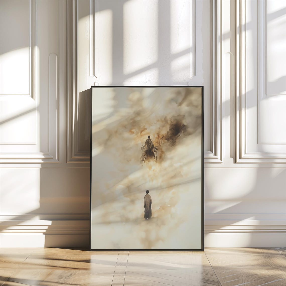 Elijah Taken To Heaven Wall Art Abstract Elijah Ascends To Heaven Print Bible Verse Wall Decor Christian Bible Scripture Poster - Image 4