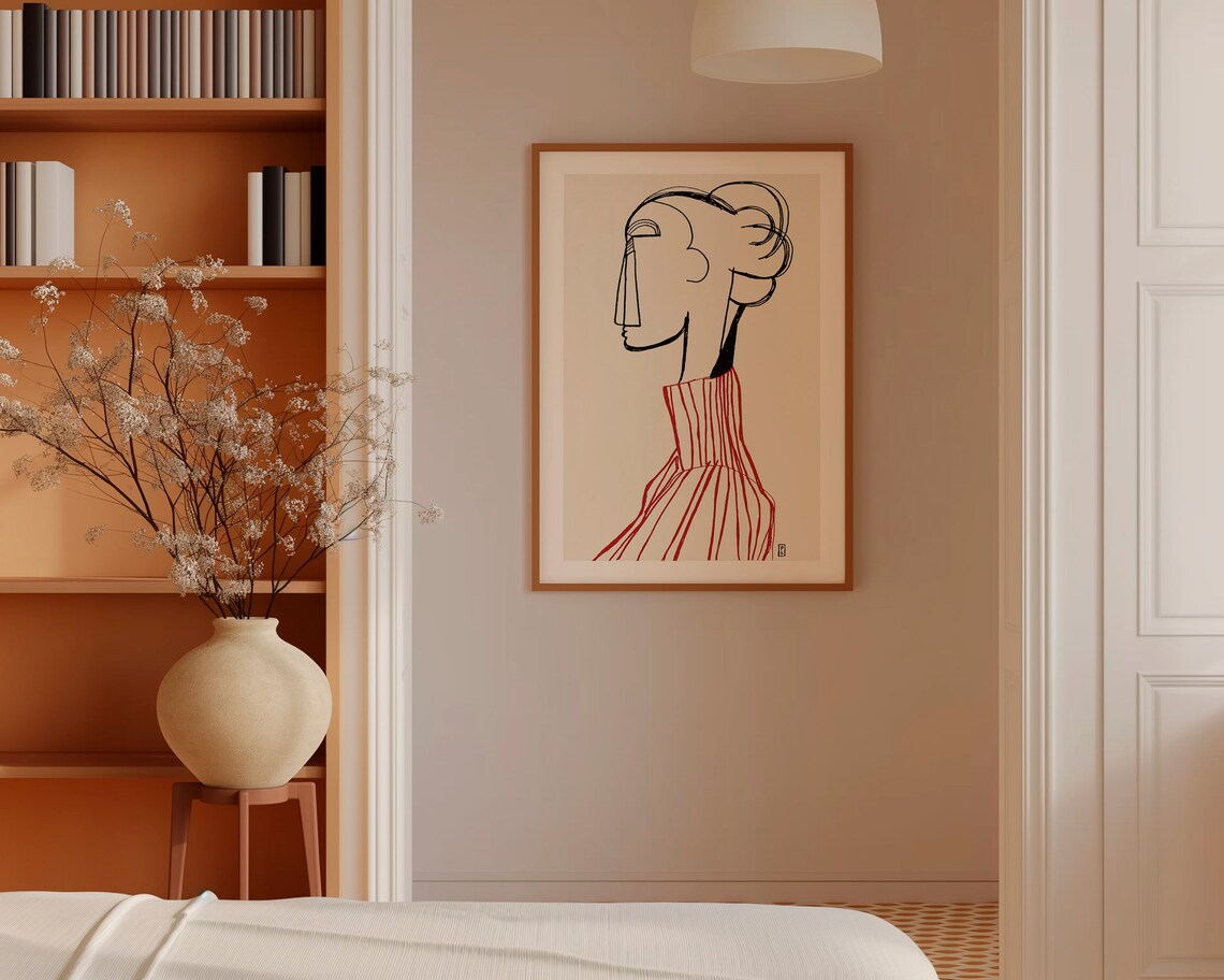 Sweater Weather Abstract Figure Drawing Art Print