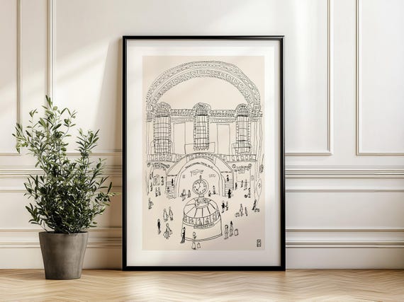 Grand Central Station Minimalist Art Print, New York