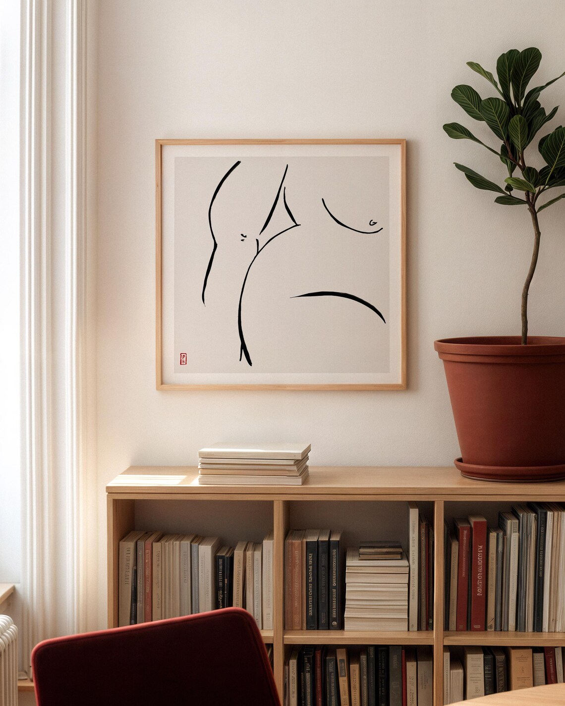 Figure No. 16 Woman Figure Drawing Art Print