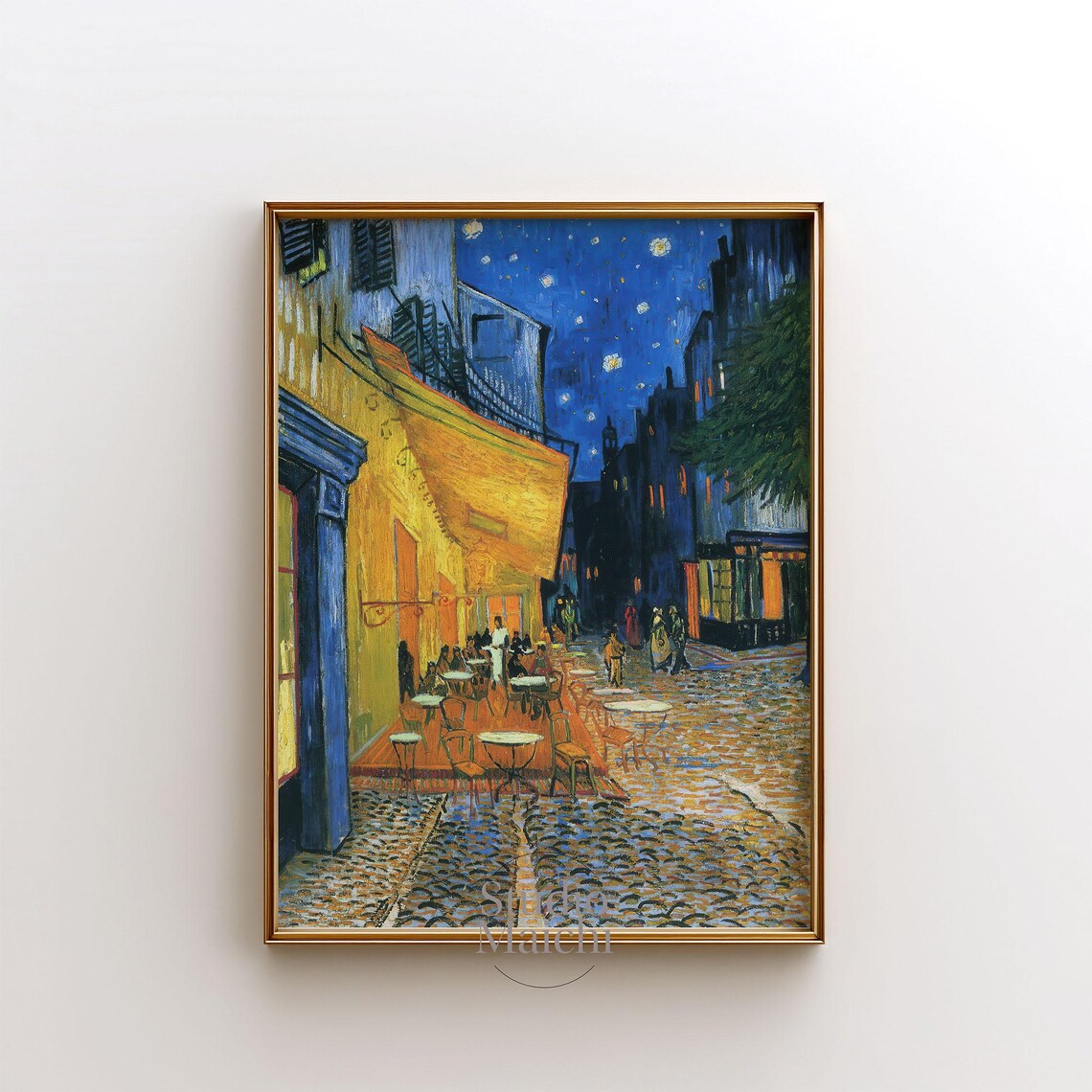 Van Gogh Cafe Terrace At Night Starry Arles Street Scene Poster