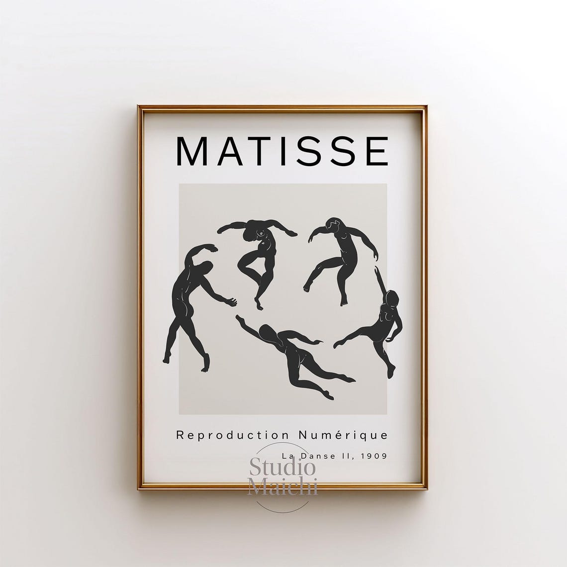 Matisse La Danse II 1909 Exhibition Style Black Silhouette Poster