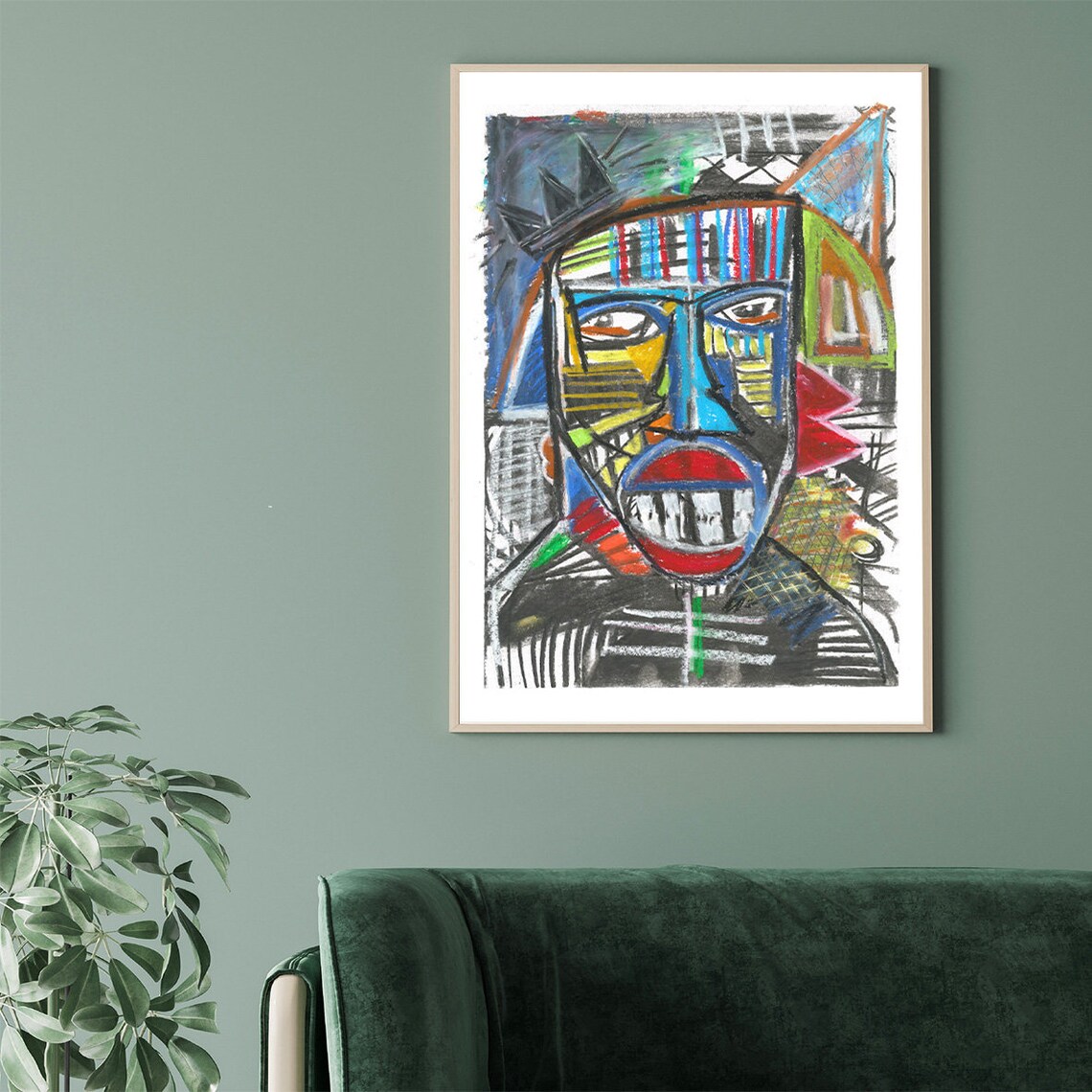 Whatchalookinat Grinning Street Art Face Urban Expression Poster