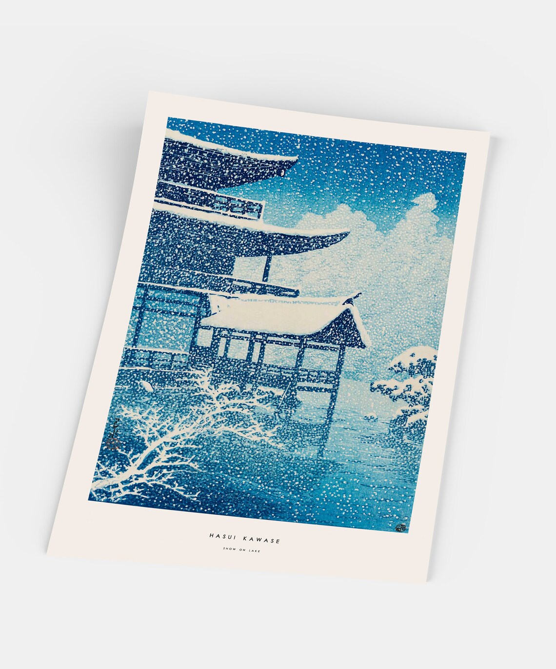 Hasui Kawase Japan Snow On Lake Poster - Image 5