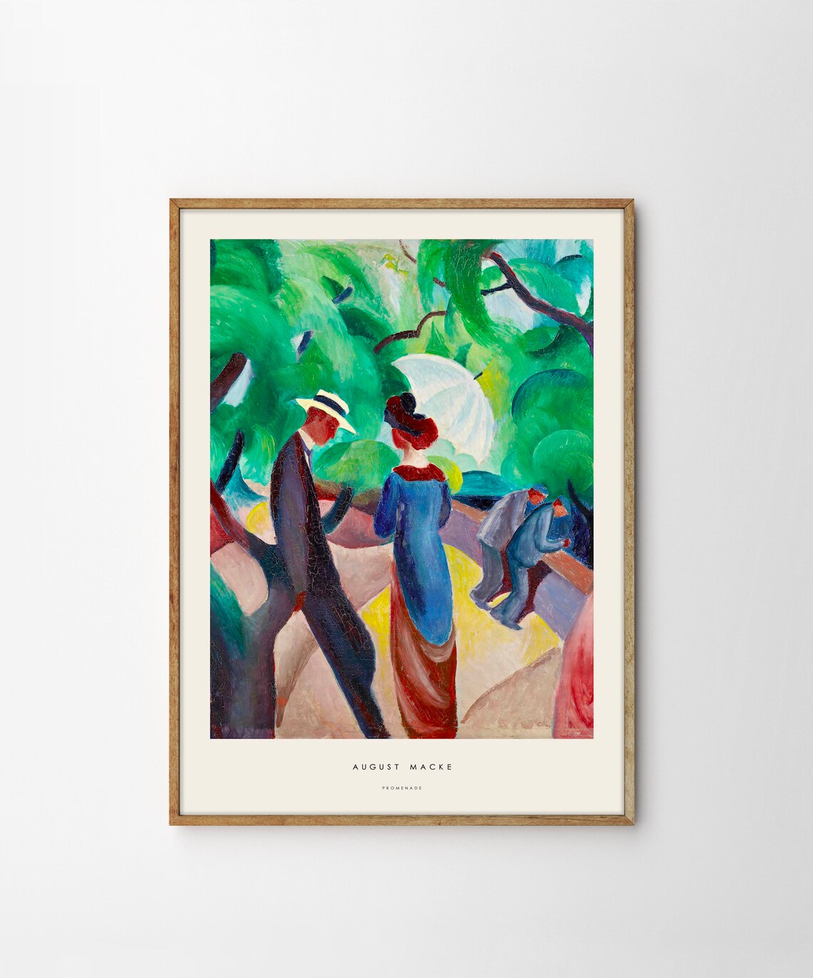 August Macke Promenade Couple Walking Park Parasol Art Poster - Image 4