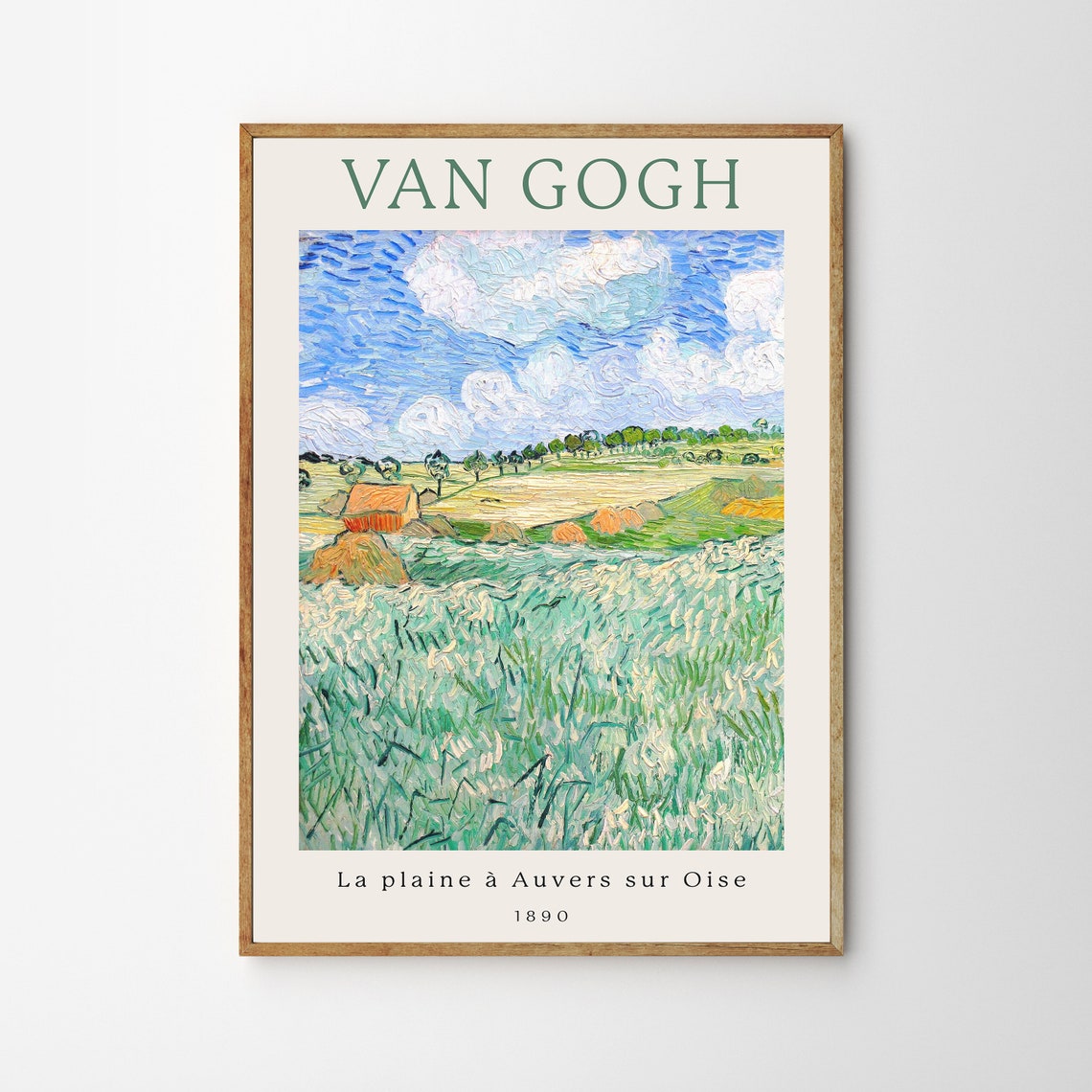 Van Gogh La Plaine A Auvers Sur Oise 1890 Wheat Field Poster - Image 4