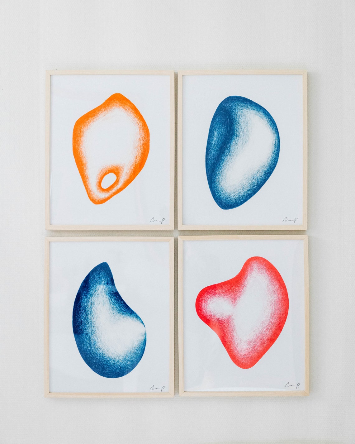Peach Drop Soft Gradient Organic Minimalist Abstract Art Poster - Image 5