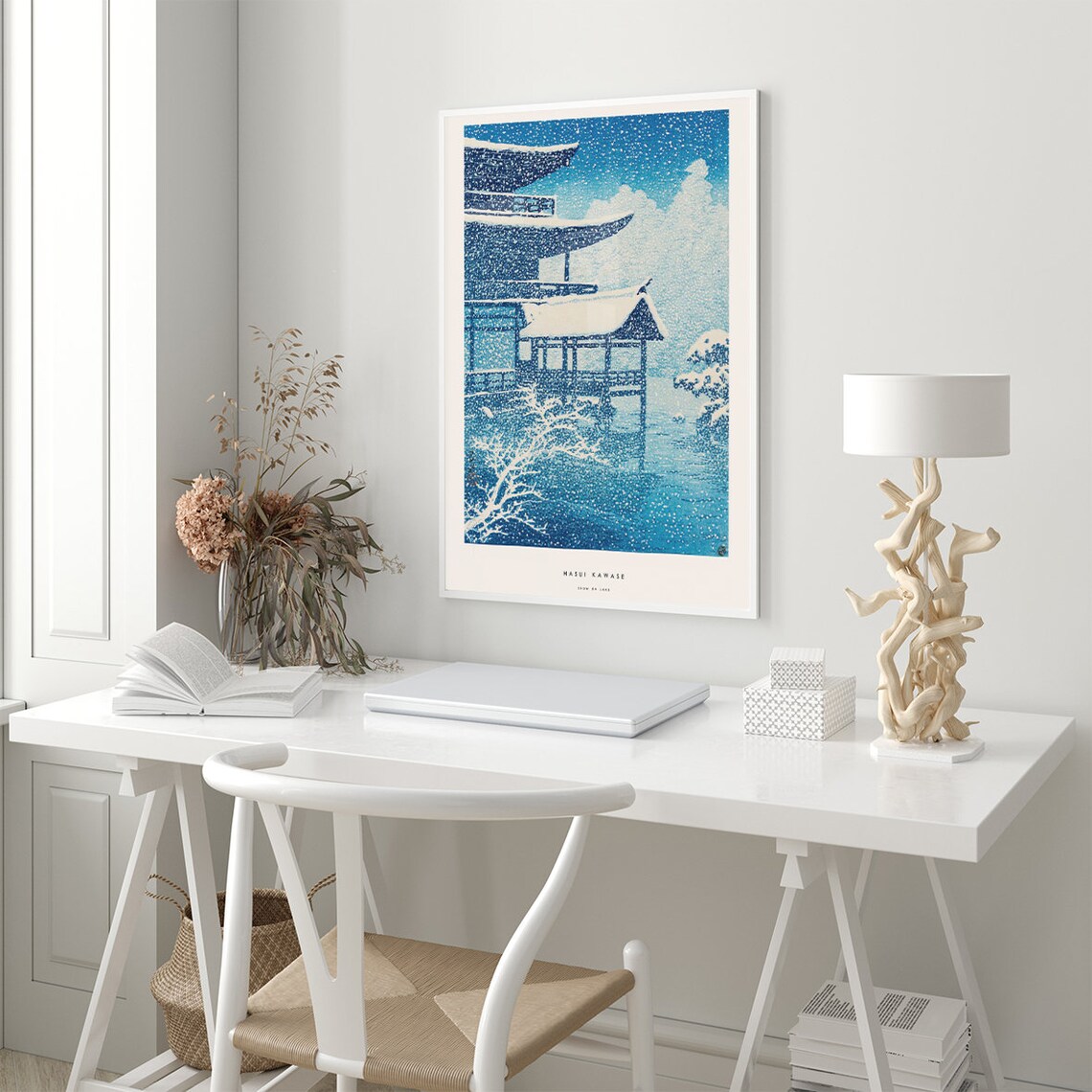 Hasui Kawase Japan Snow On Lake Poster - Image 2