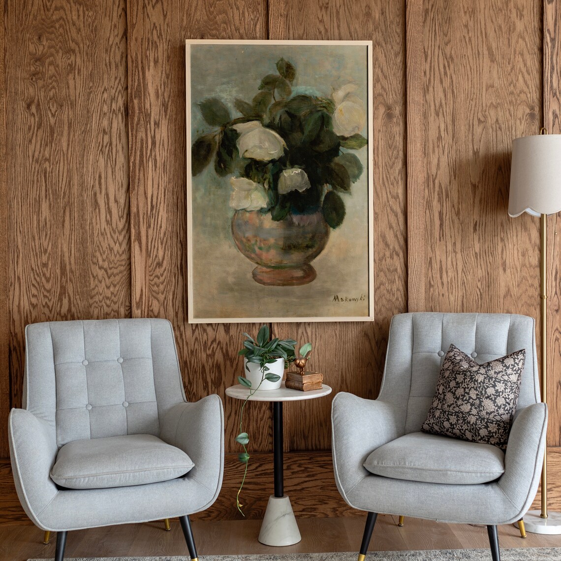 Oversized Vintage Botanical Still Life Art Print - Image 3