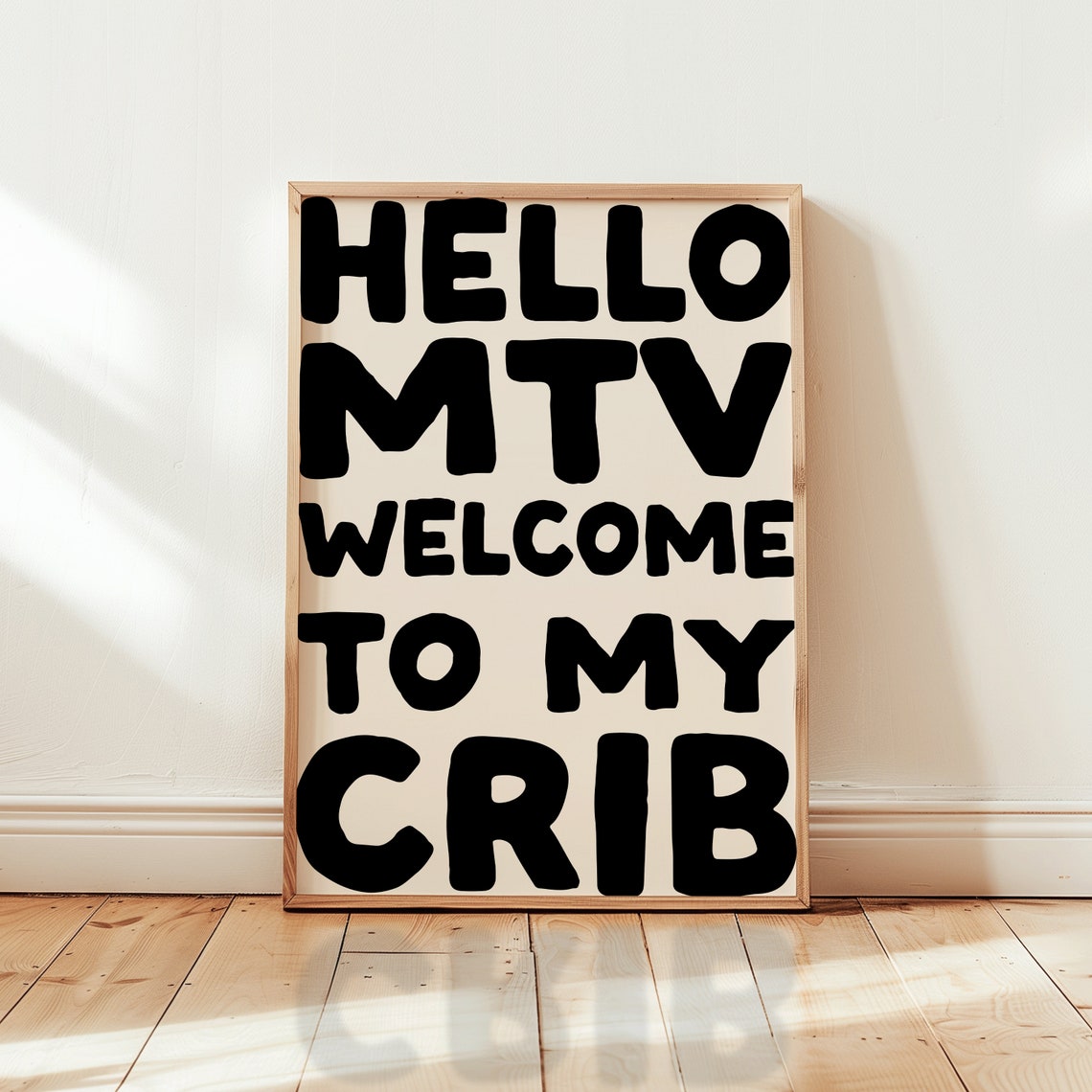 Hello MTV Welcome To My Crib Retro Bold Typography Party Poster - Image 2
