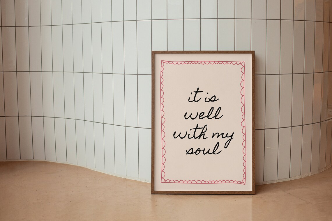 It Is Well With My Soul Art Print, Bedroom Poster - Image 2
