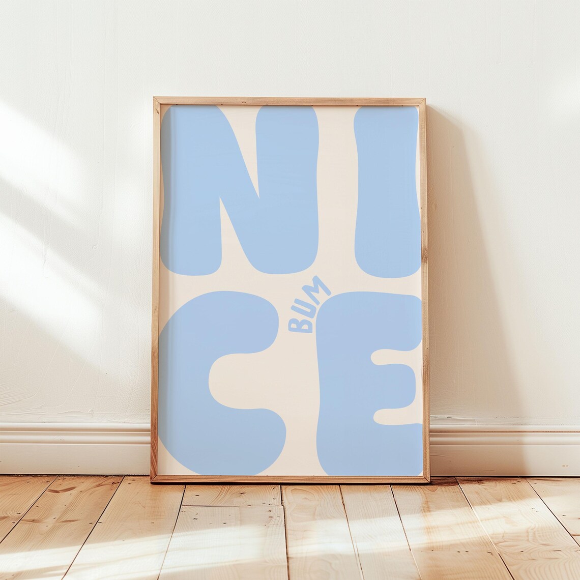 Nice Bum Funny Bathroom Typography Art Print - Image 2