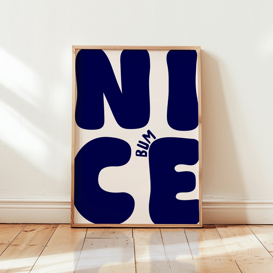 Nice Bum Bathroom Typography Art Print