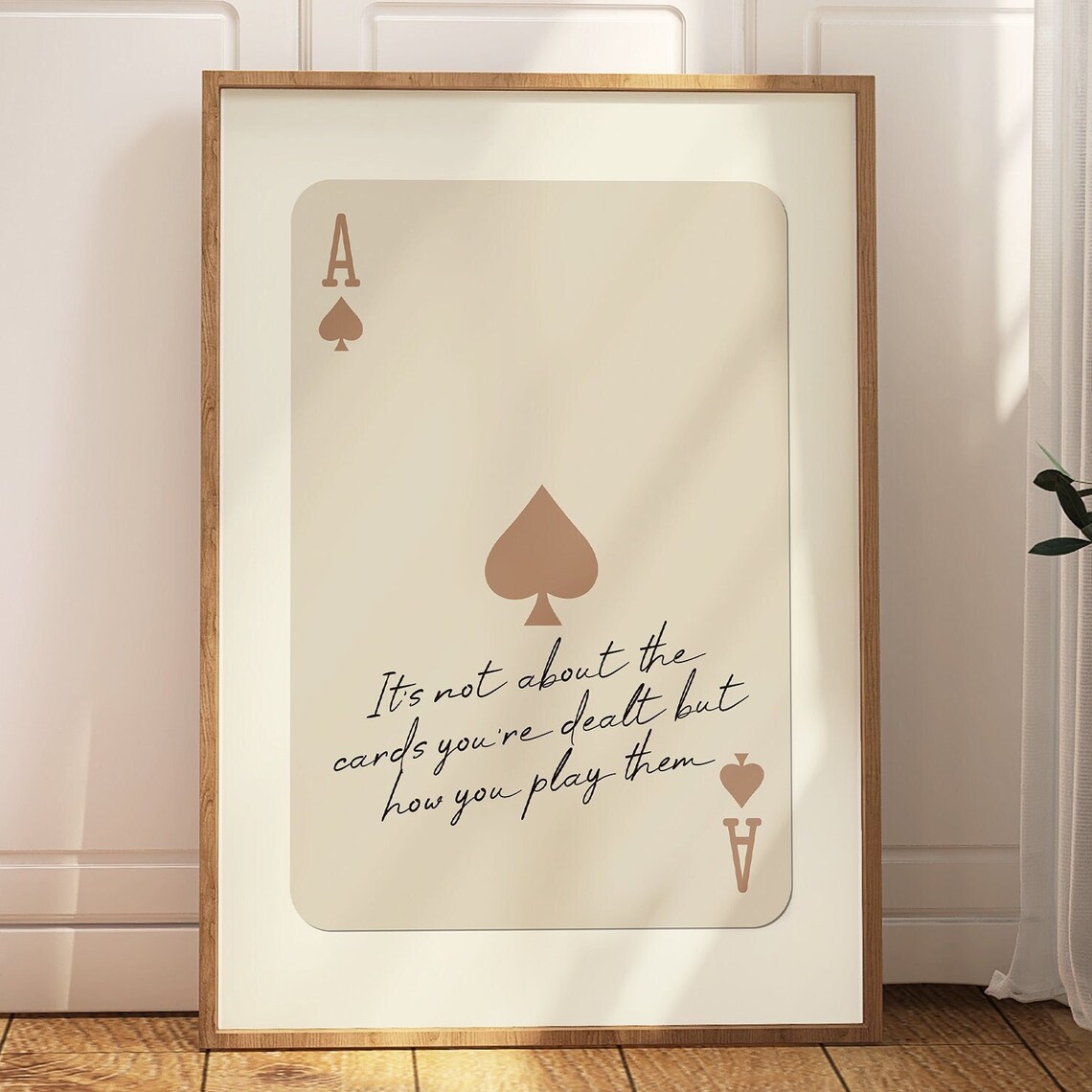 Ace Of Spades Retro Playing Card Art Print
