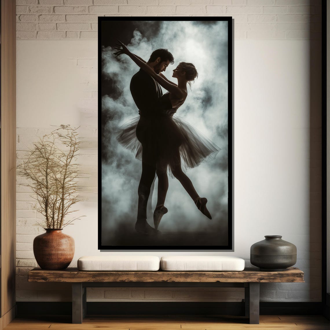 Romantic Ballet Couple Painting Elegant Dance Wall Art And Unique Gift For Ballet Enthusiasts - Image 4