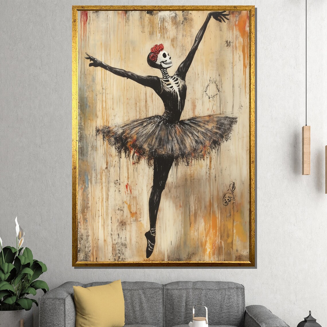 Gothic Skeleton Ballerina, Unique Dance Art
