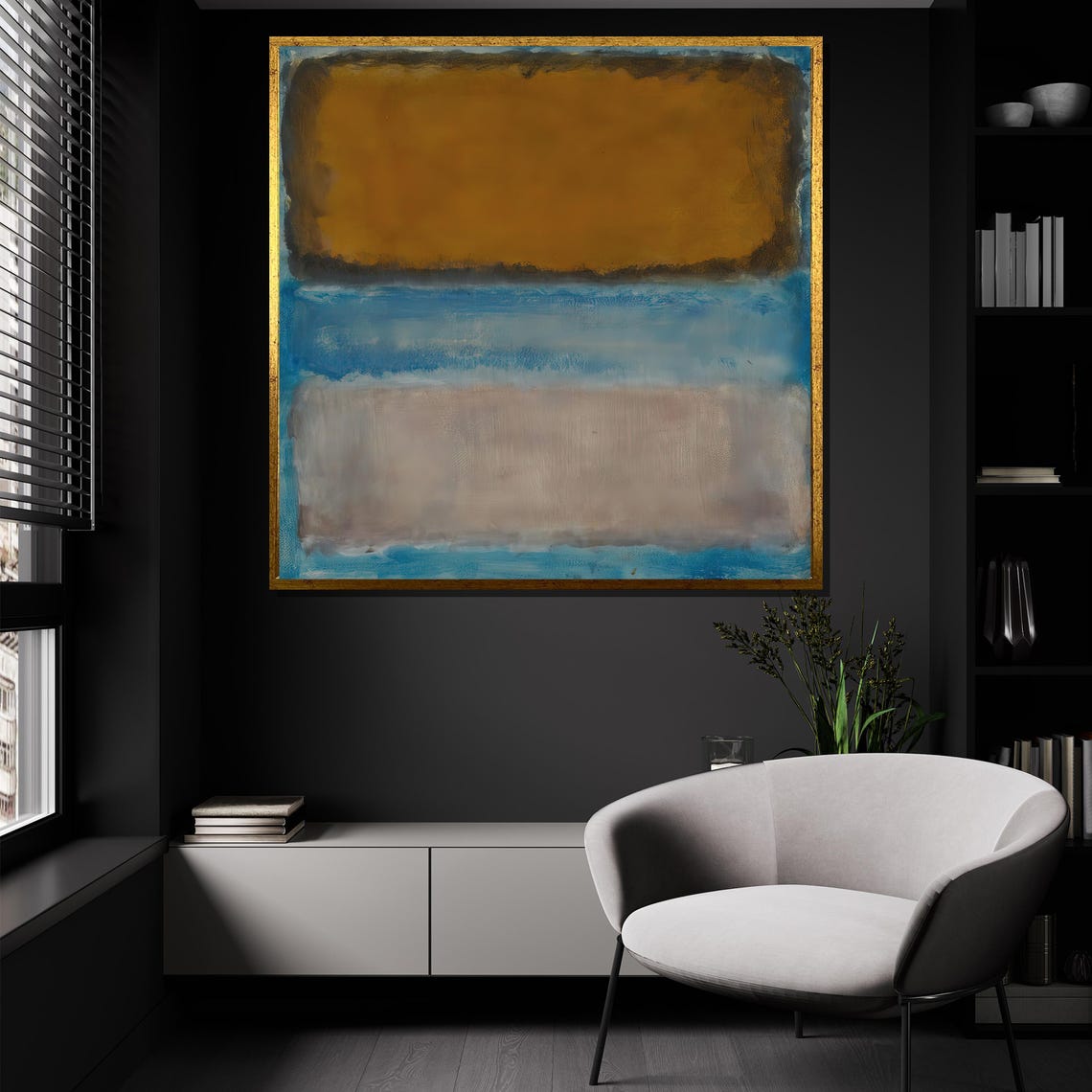 Mark Rothko Blue and Earthy Tones Calm Abstract Color Poster