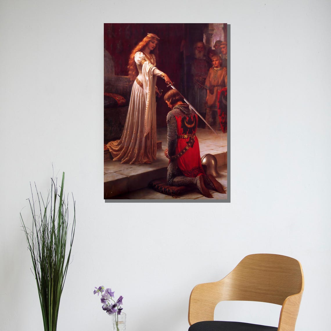 Edmund Blair Leighton The Accolade Knight and Lady Art Poster - Image 3