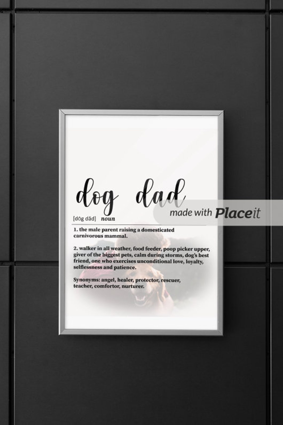 Definition Of Dog Dad Print Dog Lover Gift Dog Wall Art Dog Quote Print Dog Poster Dog Mom Gift Dog Meaning Art Dog Art
