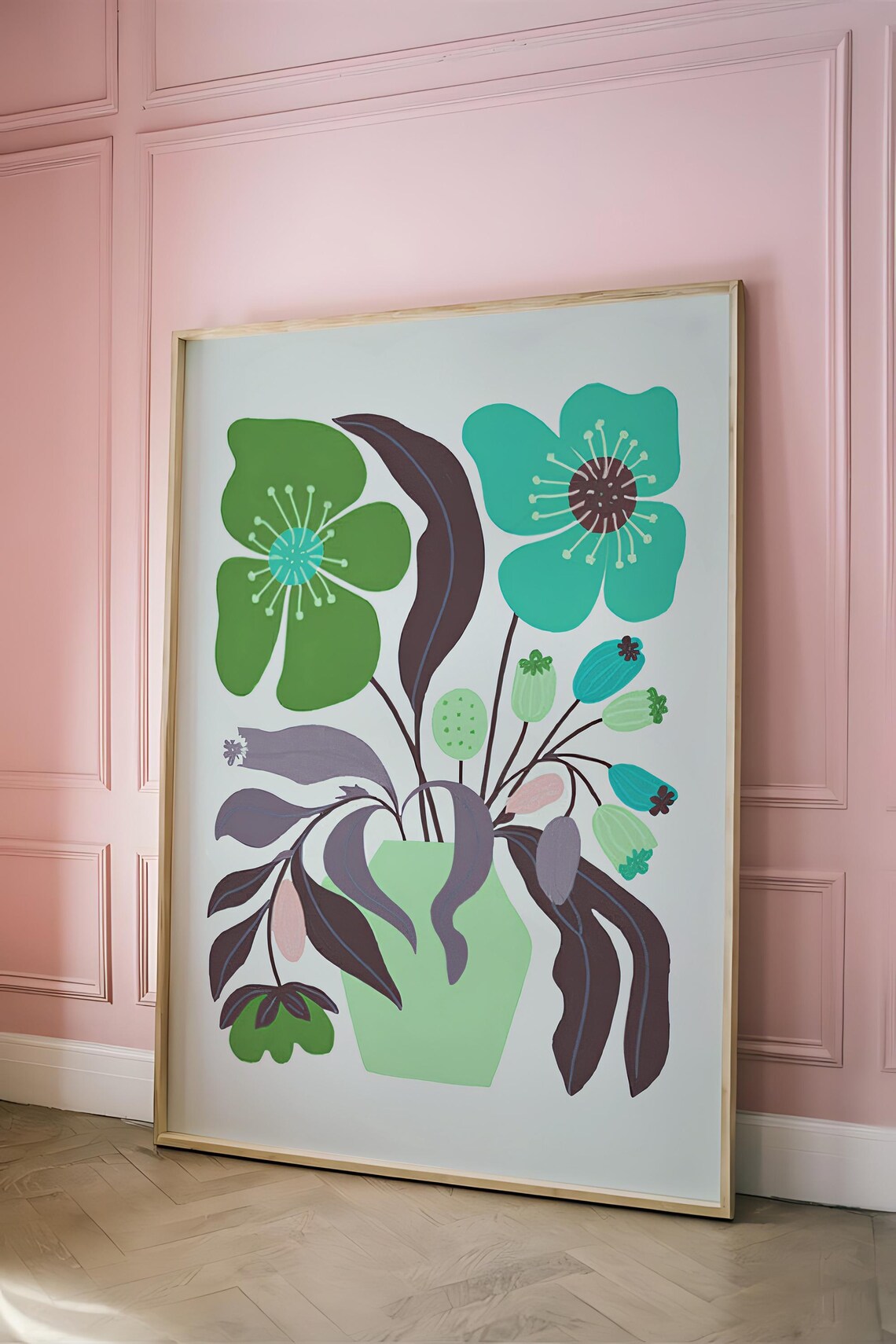 Dopamine Decor Wall Poster, Colorful Retro Art