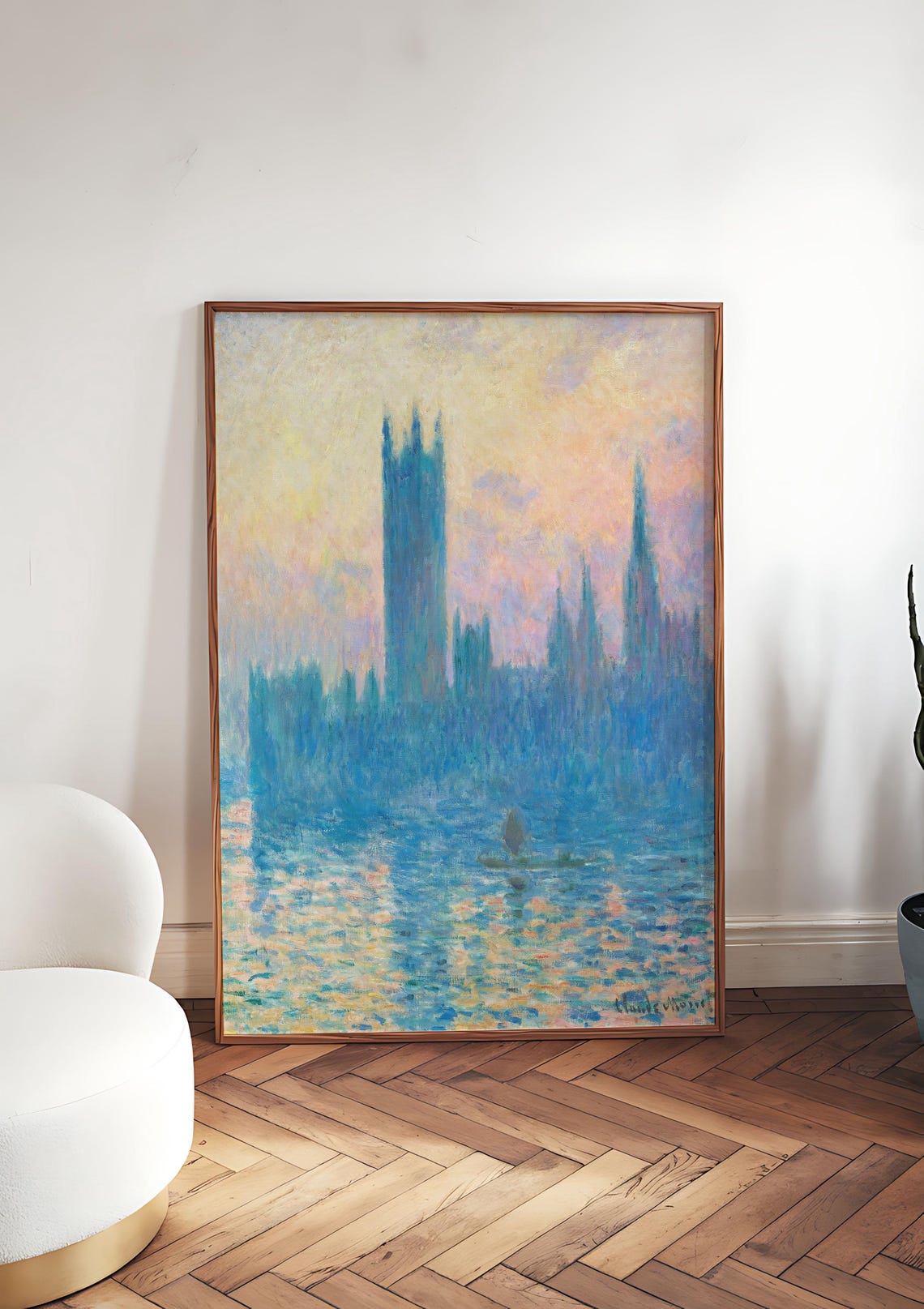 Claude Monet Vintage London Sunset Art Print - Image 5