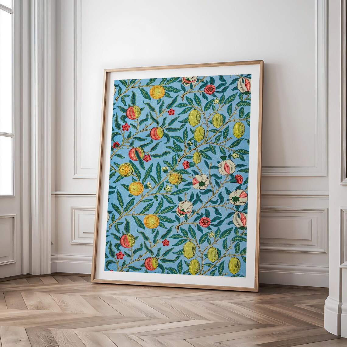 William Morris Botanical Pattern, Vintage Home Decor