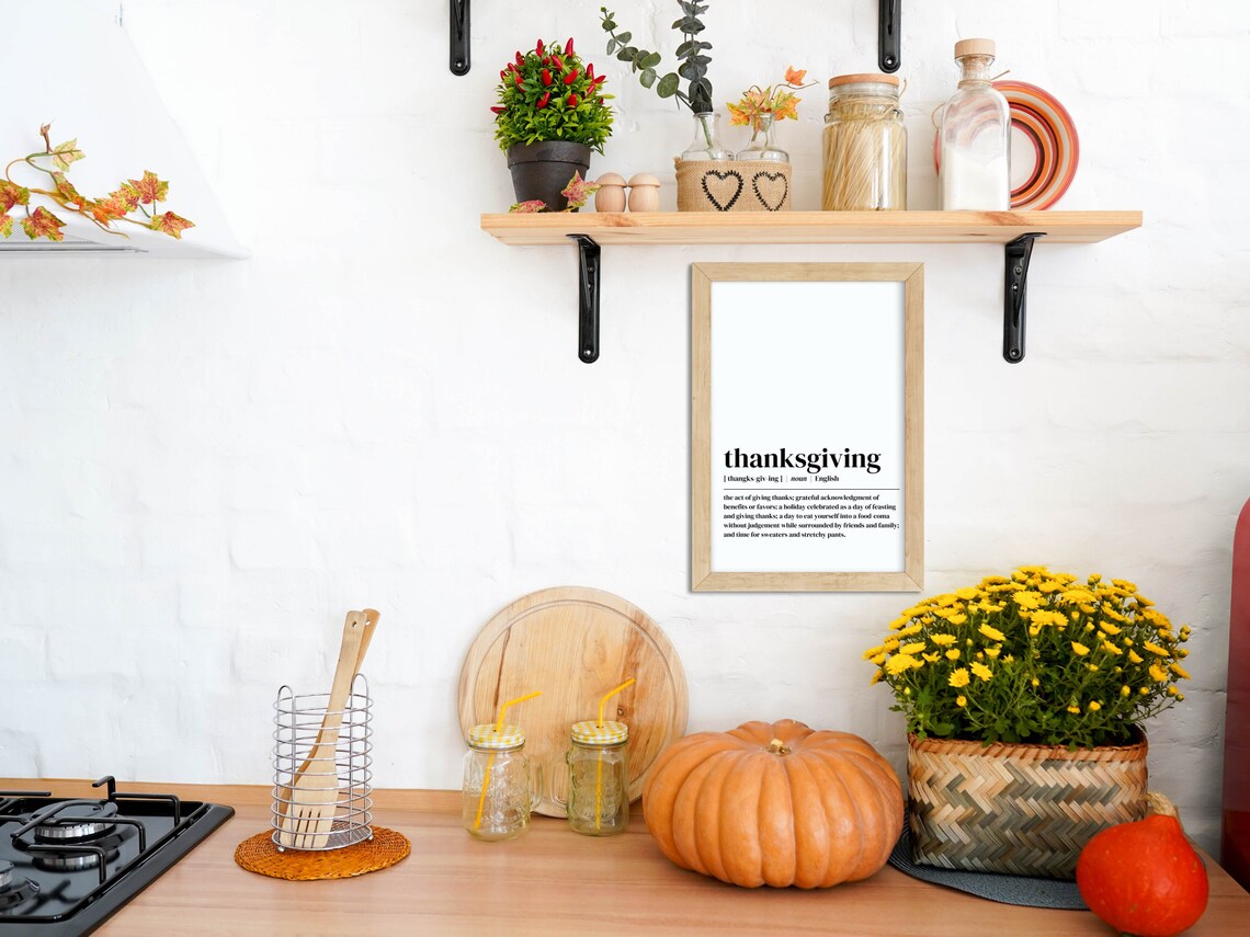 Thanksgiving Dictionary Definition Art Print, Vintage Retro - Image 3