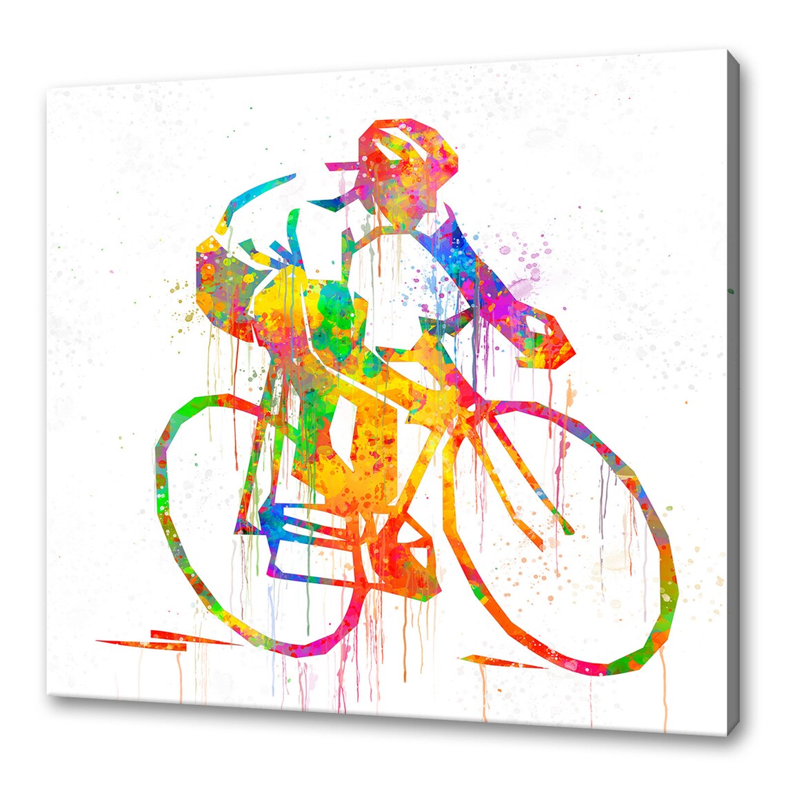 Customised Bicycle Cyclist Watercolor Art Print