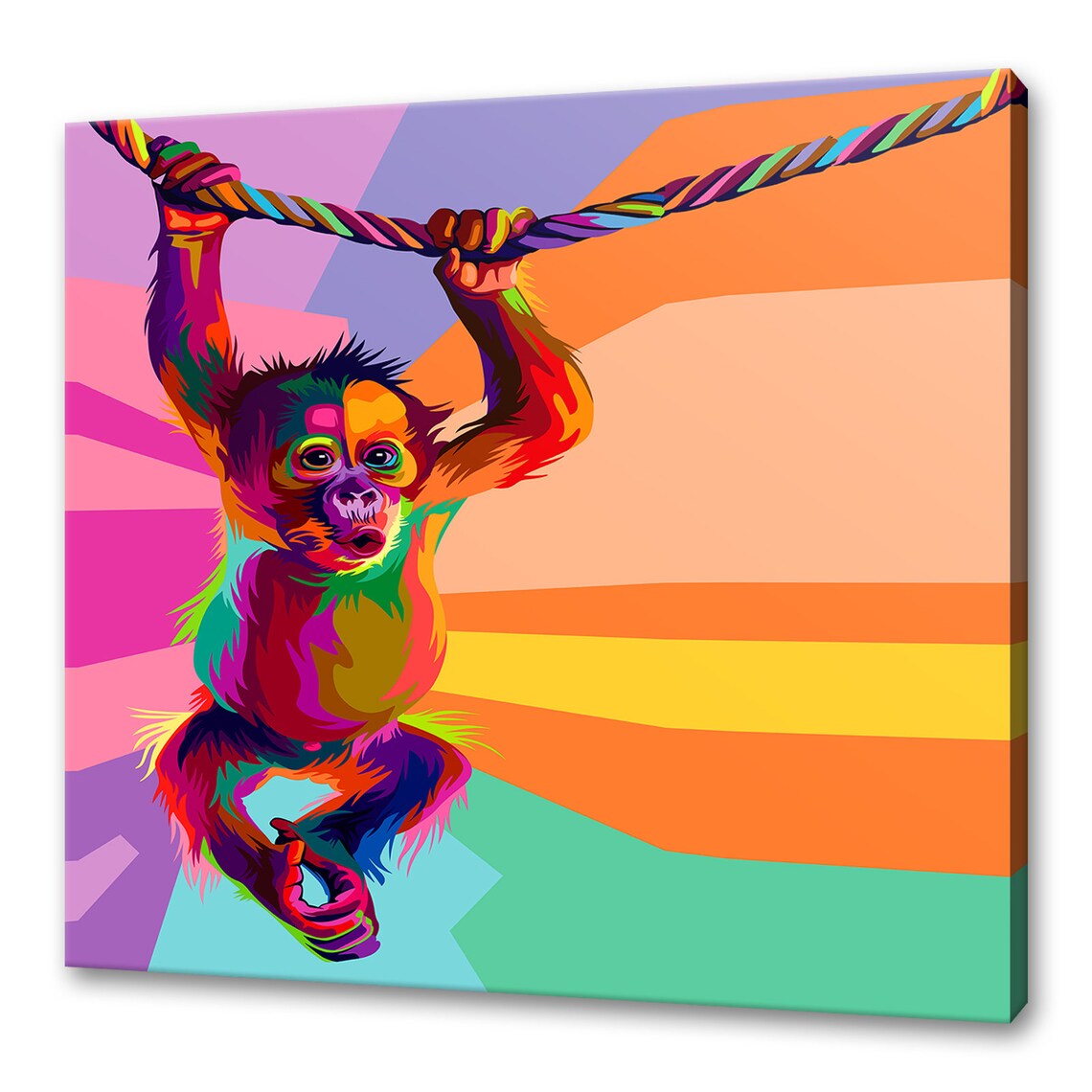 Baby Monkey Orangutan Wall Art Print, Wildlife