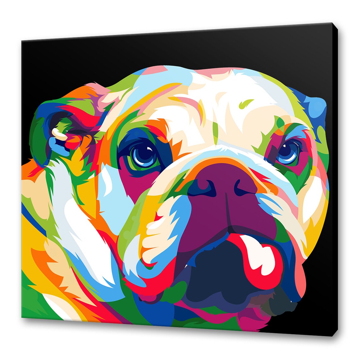 Custom Bulldog Dog Art Print, Gift for Dog Lovers