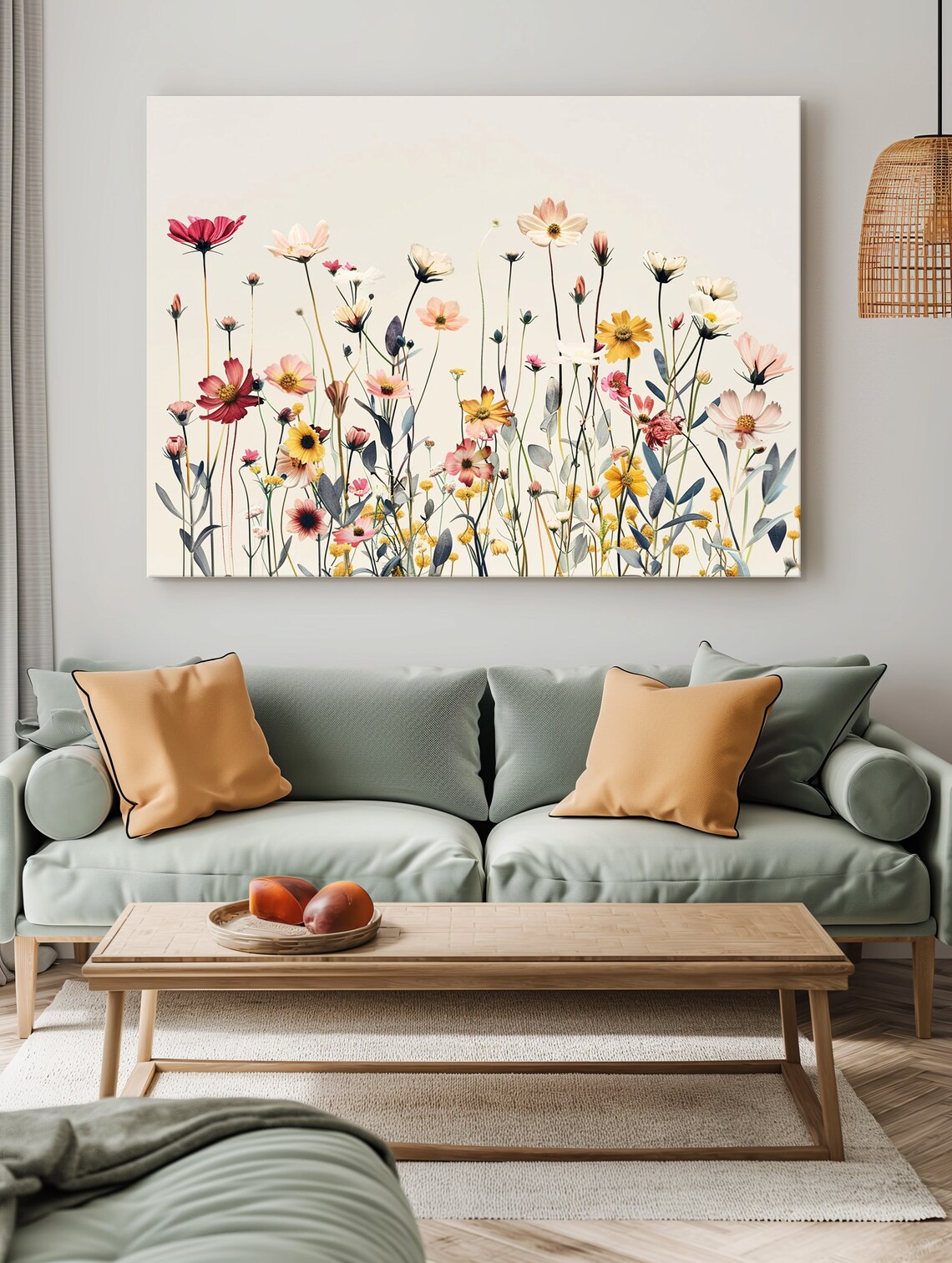 Wildflowers Colourful Floral Art Print for Home - Image 2